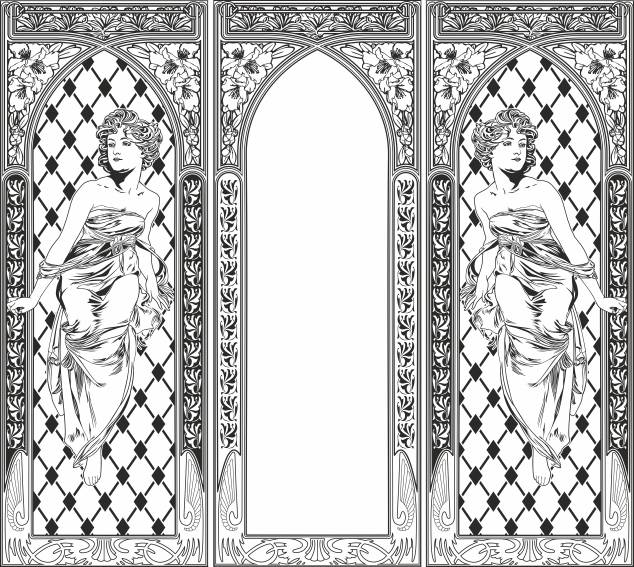 Рисунок на шкаф-купе R3605