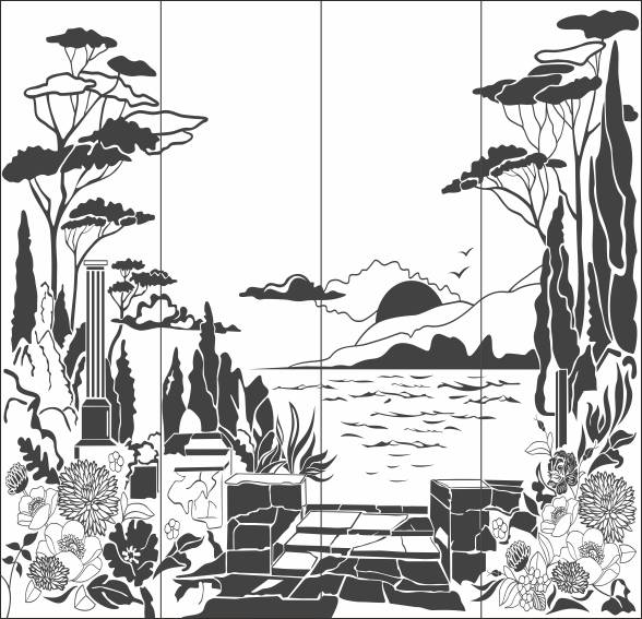 Рисунок на шкаф-купе R4612