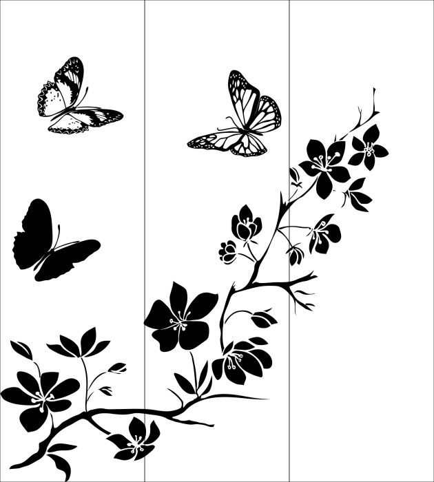 Рисунок на шкаф-купе R6349