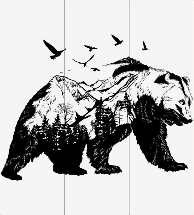 Рисунок на шкаф-купе R6539